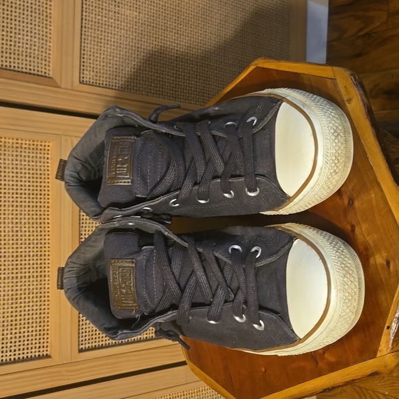 Converse All Star High-Top Sneakers - Dark Gray and White Mens Size 10 - Picture 2 of 10